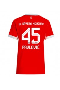 Bayern Munich Aleksandar Pavlovic #45 Fotballdrakt Hjemme Klær Dame 2025-26 Korte ermer